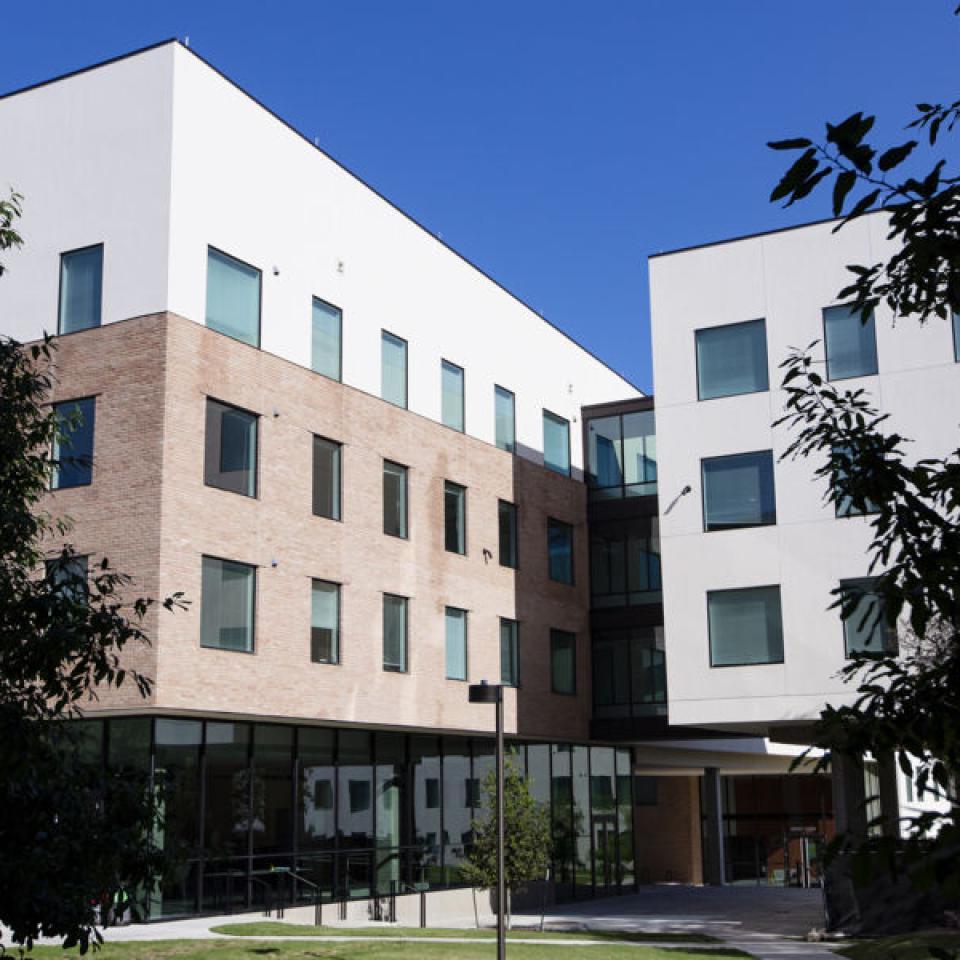 A view of the outside of the St. André Apartments