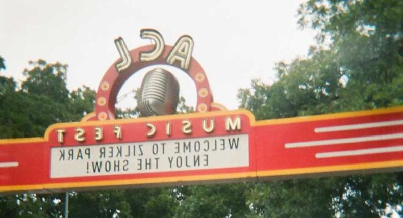 An Austin City Limits Music Festival entrance marquee.