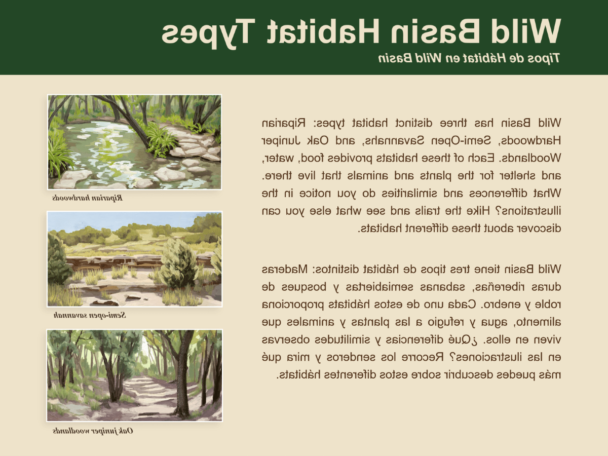 A card describing habitat types